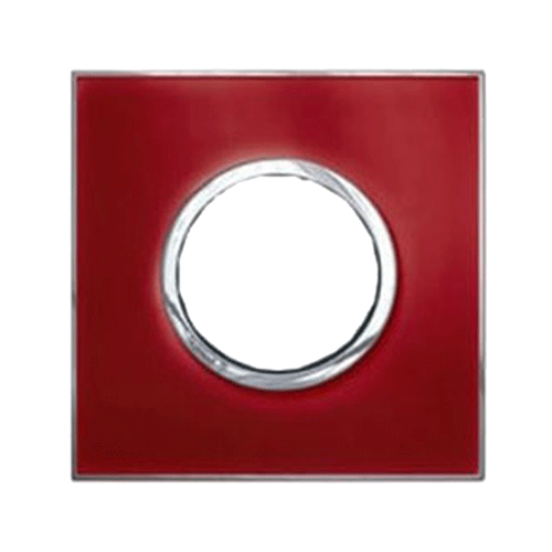 Legrand Arteor 6M Red Mirror Cover Plate With Frame, 5763 66